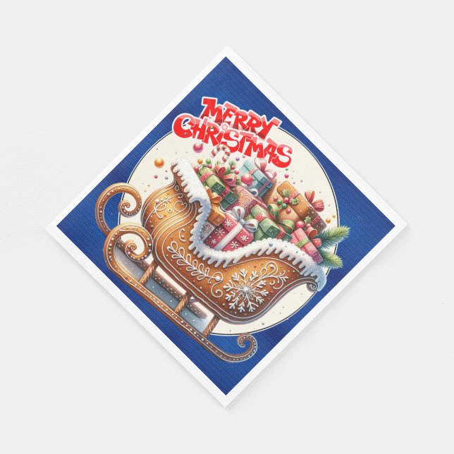 Wertvolles Weihnachtsmatt-Set Serviette (Ecke)