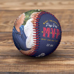 Wertvollste Pop-Pop MVP Custom 2 Foto Monogram Baseball<br><div class="desc">Das ideale Geschenk für Ihren MVP - der wertvollste Pop-Pop. Feiern Sie Ihren besonderen und wunderbaren Pop-Pop in Ihrem Leben mit unserem unvergesslichen und personalisiert wertvollsten Pop-Pop Custom zwei Foto Baseball. Das Design präsentiert "MVP - Most Value Pop-Pop - Best Pop-Pop Ever" in einem coolen typografischen Design. Passen Sie sich...</div>