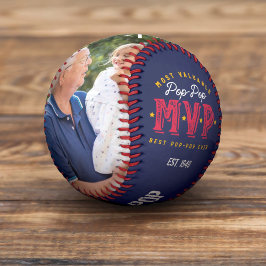 Wertvollste Pop-Pop MVP Custom 2 Foto Monogram Baseball