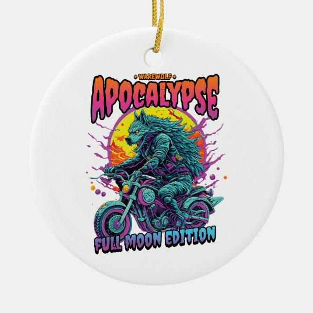 Werwolf-Apokalypse Keramik Ornament (Vorne)