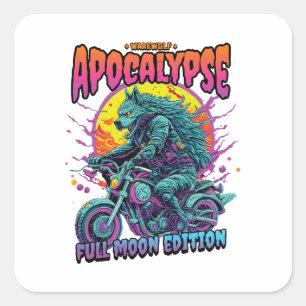 Werwolf-Apokalypse Quadratischer Aufkleber