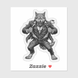 Werwolf-Biker-Aufkleber — Wilder Motorrad-Vinyl-Au Aufkleber