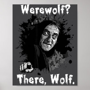Werwolf_ Da, Wolf. Lustiger Abby Normal Retro-Com Poster