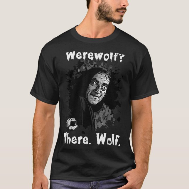 Werwolf_ Da, Wolf. Lustiger Abby Normal Retro Com T-Shirt (Vorderseite)