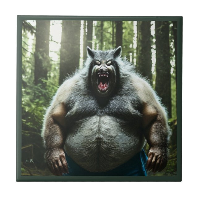 Werwolf, der das ganze Dorf aß, kleine Kachel (Vorderseite)