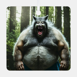 Werwolf, der das ganze Dorf mit Metallverzierungen Ornament Aus Metall