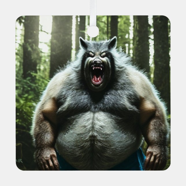 Werwolf, der das ganze Dorf mit Metallverzierungen Ornament Aus Metall (Vorderseite)