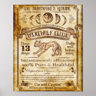 Werwolf-Elixier-Plakat Poster