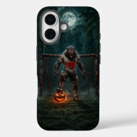 Werwolf-Fußballspieler-Halloween-Horror-Kunst