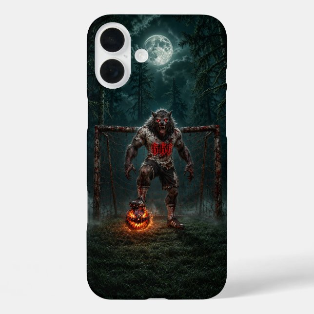 Werwolf-Fußballspieler-Halloween-Horror-Kunst Case-Mate iPhone Hülle (Rückseite)