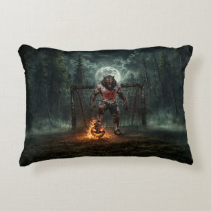 Werwolf-Fußballspieler-Halloween-Horror-Kunst Dekokissen