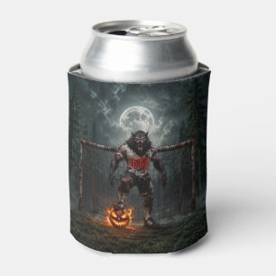 Werwolf-Fußballspieler-Halloween-Horror-Kunst Dosenkühler