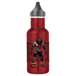 Werwolf-Fußballspieler-Halloween-Horror-Kunst Edelstahlflasche