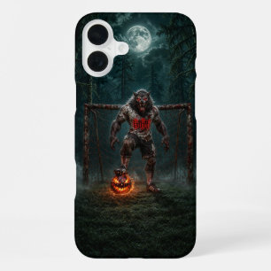 Werwolf-Fußballspieler-Halloween-Horror-Kunst iPhone 16 Plus Hülle