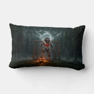 Werwolf-Fußballspieler-Halloween-Horror-Kunst Lendenkissen