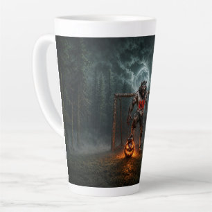 Werwolf-Fußballspieler-Halloween-Horror-Kunst Milchtasse