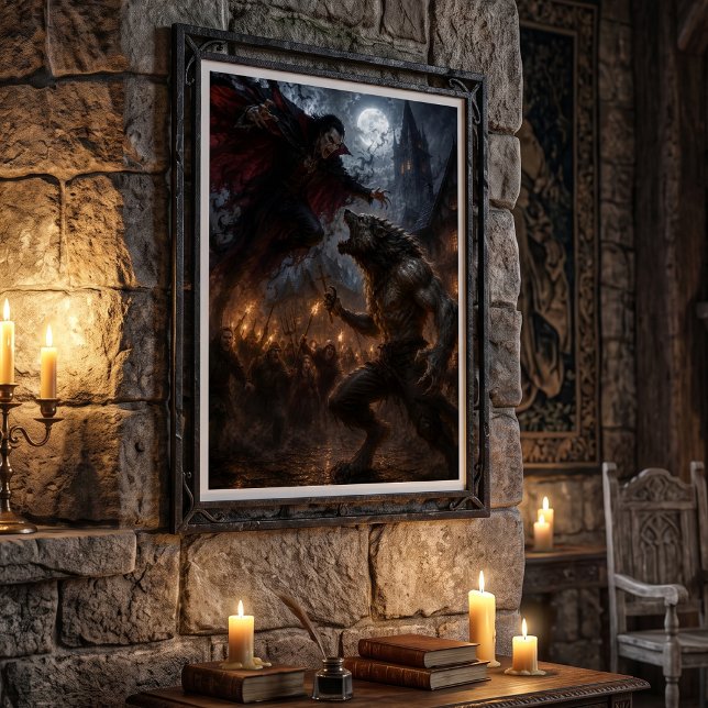 Werwolf gegen Vampir mittelalterliche dunkle Fanta Poster (Von Creator hochgeladen)