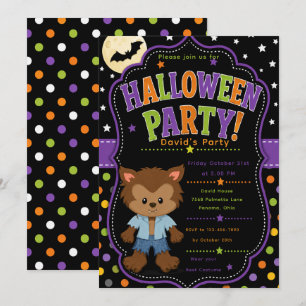Werwolf-Halloween-Party für Kinder Einladung