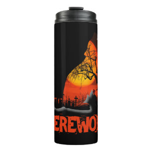 Werwolf Halloween Thermosbecher