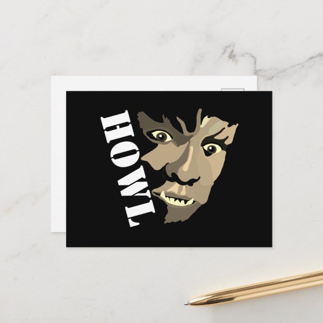 Werwolf, Howl Postkarte (Vorderseite/Rückseite Beispiel)