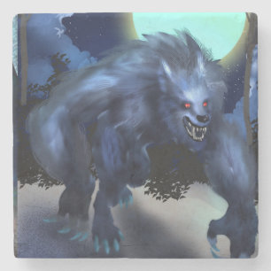 Werwolf im Mondlicht Steinuntersetzer