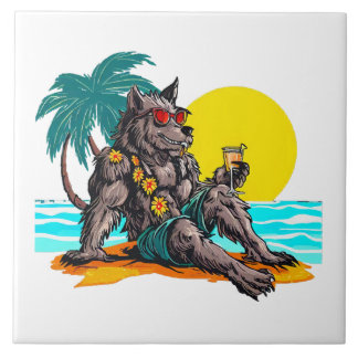 Werwolf im Urlaub Fliese