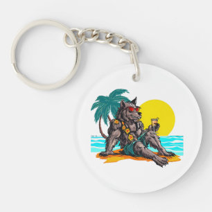 Werwolf im Urlaub Schlüsselanhänger