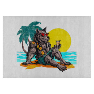 Werwolf im Urlaub Schneidebrett