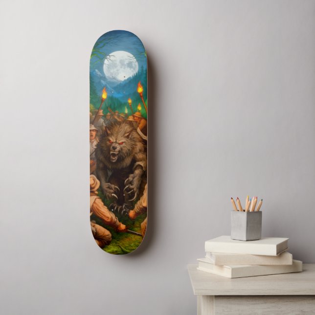 Werwolf-Lykanthrop-Rache bei Vollmond Skateboard (Wandkunst)
