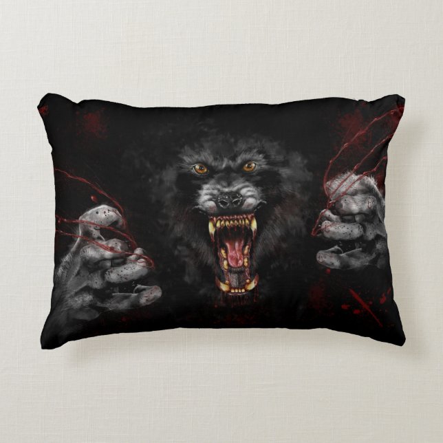 Werwolf raubt dir das Herz Zierkissen (Vorderseite)