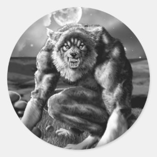 Werwolf Runder Aufkleber