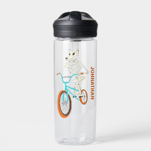 Werwolf-Skelett auf einem BMX-Fahrrad personalisie Trinkflasche