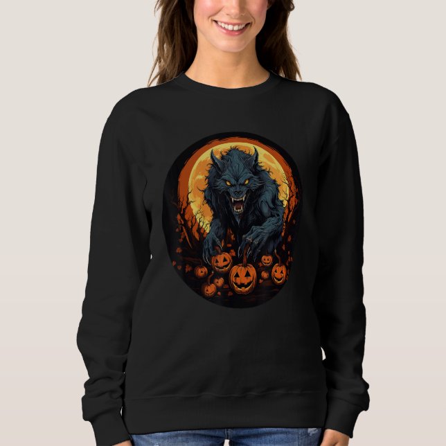 Werwolf und Pumpkins Kostüme für Mann und Frau 1 Sweatshirt (Vorderseite)