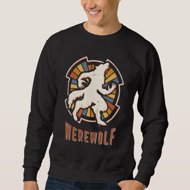 Werwolf Vintage Klassiker Retro Liebe Sweatshirt (Vorderseite)