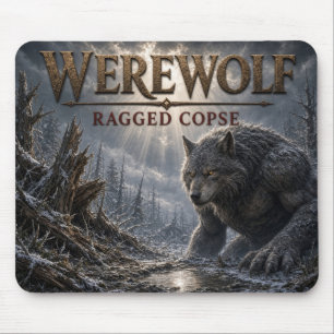 Werwolf Zerzaustes Dickicht Dark Realism Mousepad