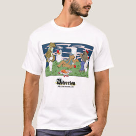 Werwölfe beim Pizza essen Herren T-Shirt