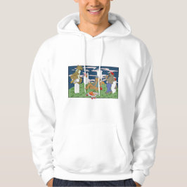 Werwölfe beim Pizza Männer Hoodie