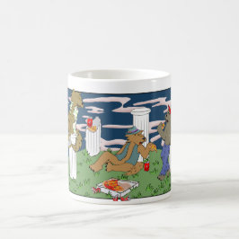 Werwölfe beim Pizza-Trinken-Mug Kaffeetasse