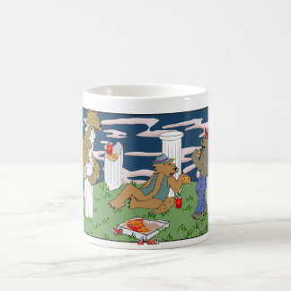 Werwölfe beim Pizza-Trinken-Mug Kaffeetasse