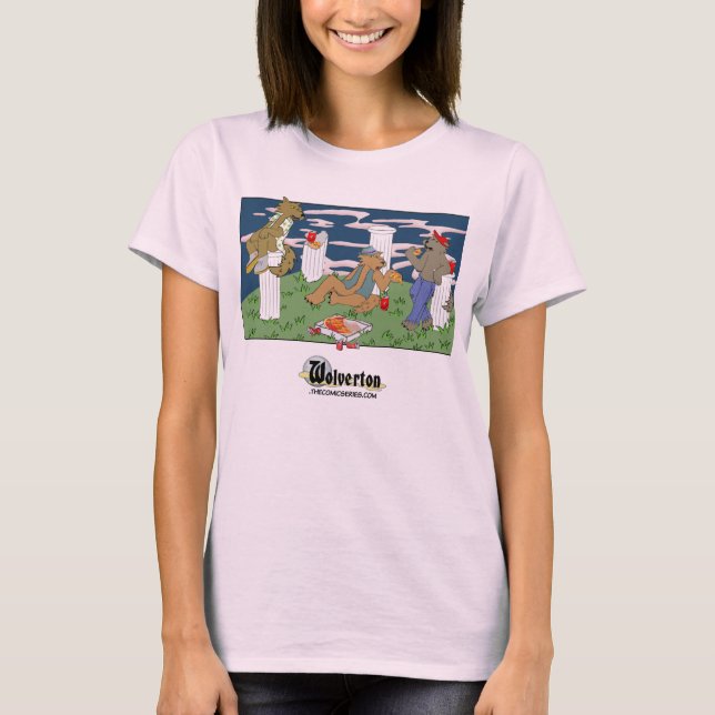 Werwölfe-Havin-Pizza-T-Shirt T-Shirt (Vorderseite)