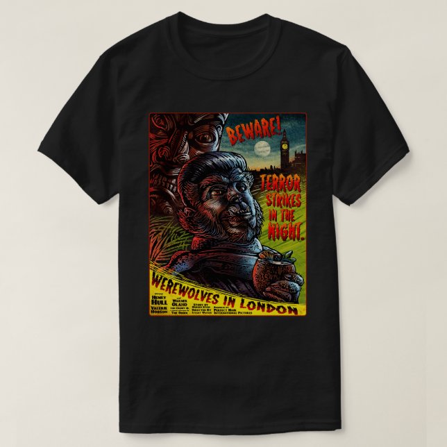 Werwölfe in London T-Shirt (Design vorne)
