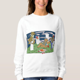 Werwölfe mit Pizza-Frauen-Sweatshirt Sweatshirt