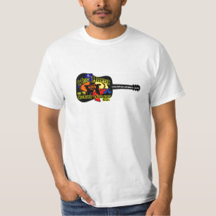 wes hardin Landgeächtet-Gitarrenlogo T-Shirt