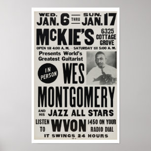 Wes Montgomery bei McKie´s Jazz Vintage Poster