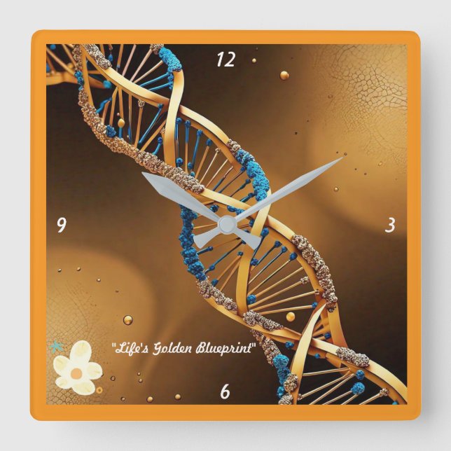 "Wesen des Seins" Quadratische Wanduhr (Vorderseite)