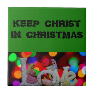 Wesen des Weihnachtsfestes mit Liebe zur Kippensze Fliese