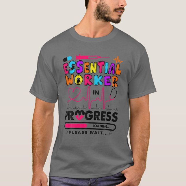 Wesentliche Arbeitskräfte in der Zukunft, Geschenk T-Shirt (Vorderseite)