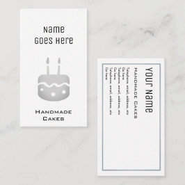 "Wesentliche" handgemachte Kuchen-Visitenkarten Visitenkarte