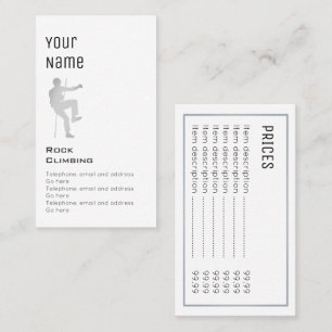 "Wesentliche" Klettern-Preis-Karten Visitenkarte