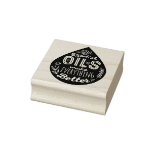 Wesentliche Öle machen alles bessere Gummistempel
